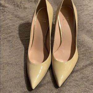 Gorgeous Antique beige patten leather shoes.